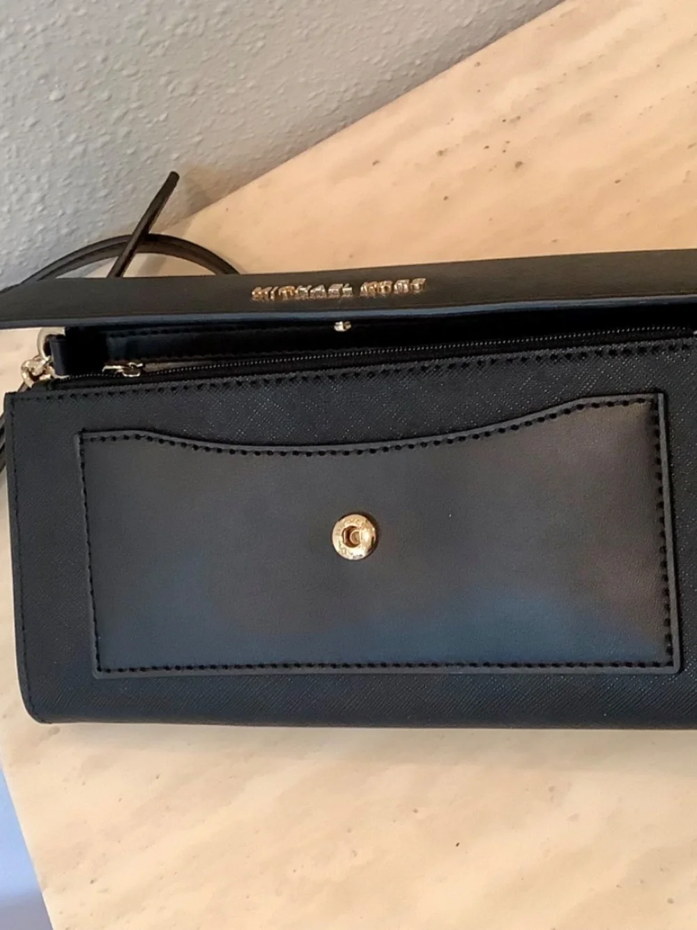 Michael Kors Black Leather Extra Small Cross Body Bag